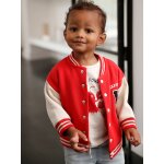 Blouson teddy bb en molleton rouge