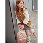 Blouson teddy en lainage et sherpa fille animation en bouclettes camel Blouson teddy en lainage et sherpa fille animation en bouclettes camel