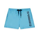 Boardshort court avec ceinture demi - lastique bleu / noir