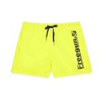 Boardshort court avec ceinture demi - lastique jaune / noir