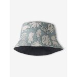 Bob gar�on coton r�versible � motifs bleu gris�