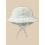 Bob ray� en seersucker b�b� rayure amande