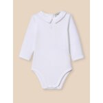 Body b�b� col mac milan - coton biologique blanc casse
