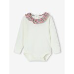 Body bb fille volutif col en tissu liberty personnalisable cru