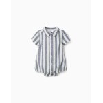 Body - chemise en coton et lin � rayures you&me beige clair