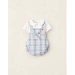Body + combi - short avec carreaux blanc