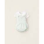 Body + combi - short en piqu avec volants vert clair