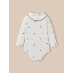 Body en pointelle - coton biologique imprim� cassy