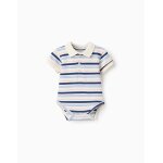 Body - polo en coton � rayures blanc