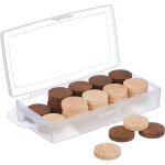 Bote 40 pions dames en bois marron