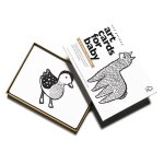Boîte de 6 cartes imagier en noir et blanc - bébé animaux multi - coloured Boîte de 6 cartes imagier en noir et blanc - bébé animaux multi - coloured