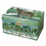 Bote  bijoux musicale cheval normandie vert