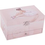 Bo�te � bijoux musicale phosphorescente ballerine rose rose