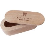 Bo�te � dents de lait en bois de h�tre bois clair