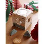 Bo�te � formes avec miroir tanzanie en bois fsc� bois