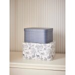 Bo�te gigogne petit jouy par lot de 2 carreaux bleu