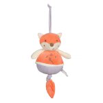 Bo�te � musique bebe bamboo - renard - 26 cm orange
