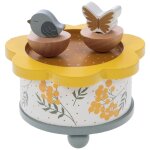 Bo�te � musique birdy jaune, marron