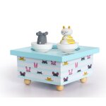 Boite � musique chat & souris bleu