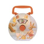 Boite  musique en mtal animaux beige