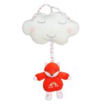Bo�te � musique rainbow renard - 32 cm orange