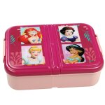 Bo�te repas enfants disney princess 3 compartiments 17 cm � rabat blanc / rose / clair / blanc