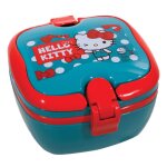 Bo�te � repas enfants hello kitty 18 x 9 x 15 cm pvc bleu turquoise