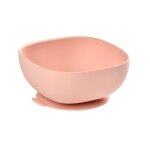 Bol ventouse pour bébé en silicone rose Bol ventouse pour bébé en silicone rose