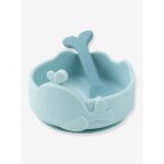 Bol ventouse et cuill�re silicone wally bleu