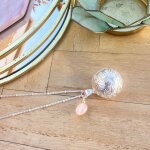 Bola de grossesse argent gravé quartz argent Bola de grossesse argent gravé quartz argent