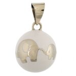 Bola de grossesse collier lphant blanc