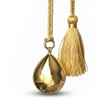 Bola de grossesse collier goutte satin or