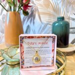 Bola de grossesse grav� avec labradorite or