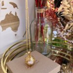 Bola de grossesse grav� avec quartz or