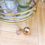 Bola de grossesse or perle et quartz or