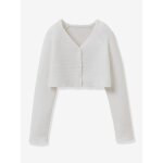 Bol�ro court boutonn� blanc