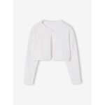 Bolero fille ouverture pratique blanc