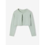 Bolero fille ouverture pratique vert sauge