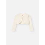 Boléro avec finitions ondulées et fermeture bouton blanc Boléro avec finitions ondulées et fermeture bouton blanc