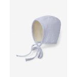 Bonnet bébé en mousseline de coton bleu Bonnet bébé en mousseline de coton bleu
