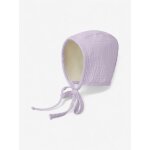 Bonnet bébé en mousseline de coton violet Bonnet bébé en mousseline de coton violet