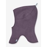 Bonnet cagoule en polaire de laine luola wool finkid pour enfant prune