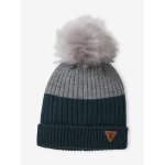 Bonnet garon bicolore en maille ptrole