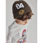 Bonnet gar�on avec �cussons bleu