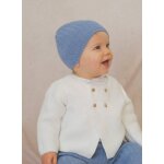 Bonnet en laine b�b� bleu clair