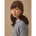 Bonnet en laine m�rinos enfant brun chine