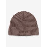 Bonnet en laine m�rinos enfants matboje mini a ture prune