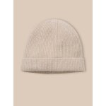 Bonnet en laine et mohair fille ecru