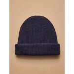 Bonnet mixte en laine - cyrillus x les 3 tricoteurs bleu