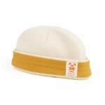 Bonnet de naissance en coton bio honey